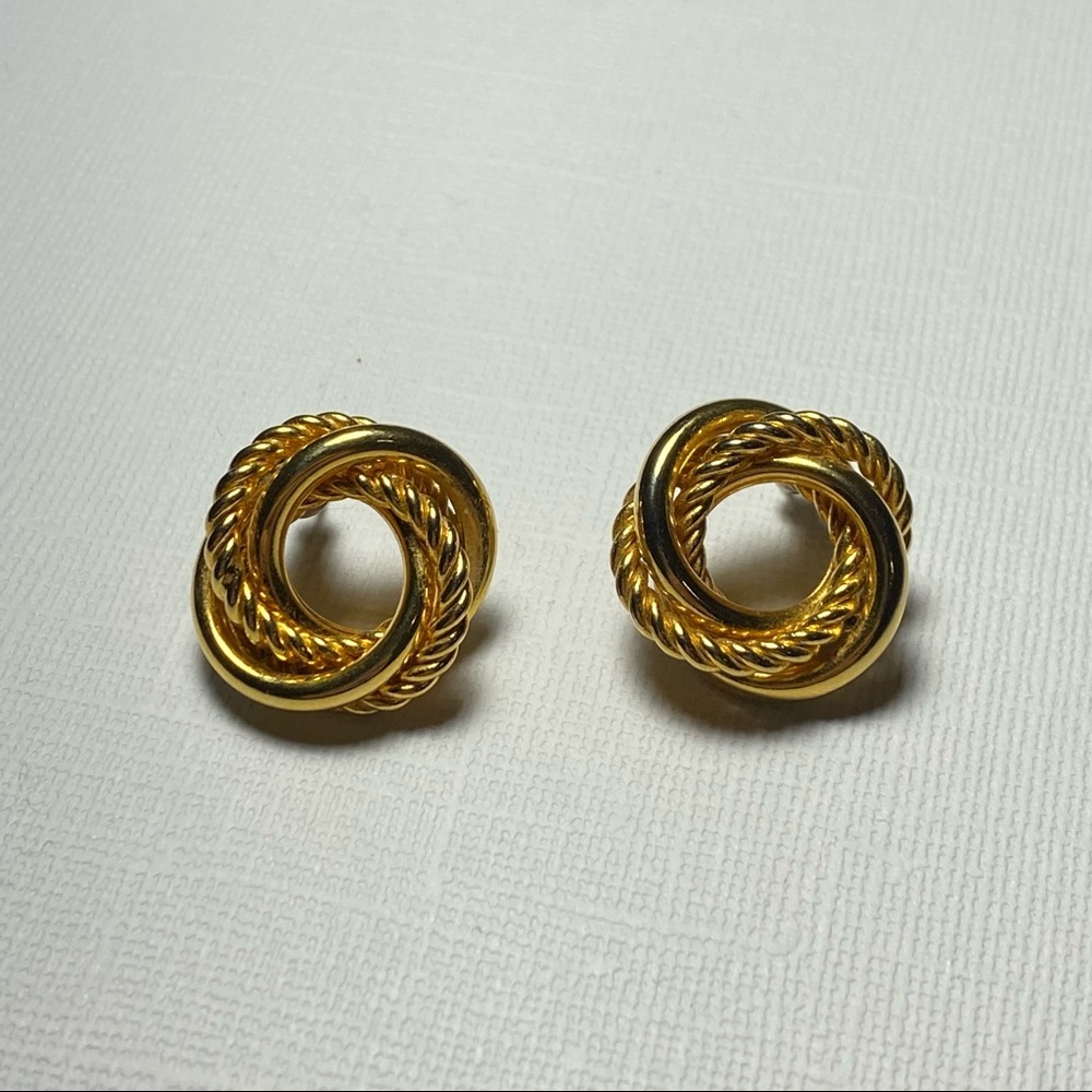 Vintage Gold Knot Earrings